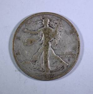 1917-D Obverse Front Walking Liberty Half Dollar