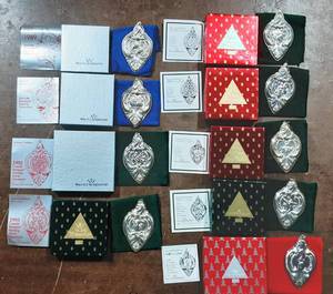 9-Wallace Sterling Ornaments Grande Baroque Features 12 Days Of Christmas