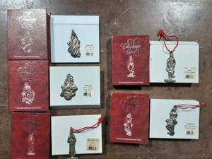 A Christmas Carol 5-Oneida Sterling Ornaments
