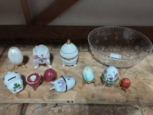 Assorted Eggs-Some Damaged & Piggy Bank
