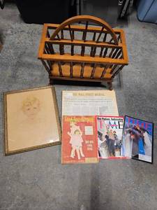 Colonial Magazine Rack, Magazines, Vintage Print