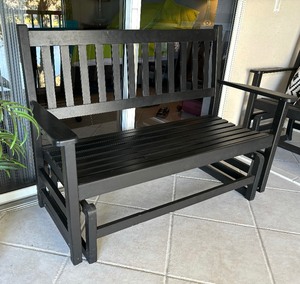 lot 40 image: Gorgeous Black Glider Bench