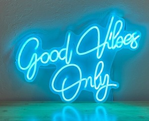 lot 89 image: Good Vibes Only Neon Light