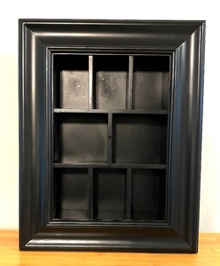 lot 104 image: Black Wall Mounted Shadow Box Style Display Case