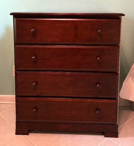 lot 130 image: Four Drawer Dresser