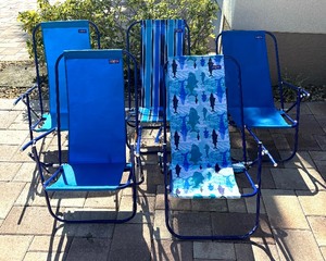 lot 199 image: Five Adjustable Beach Chairs by Copa