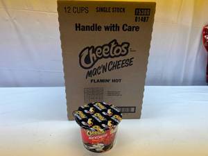 12 cups Cheetos MacN Cheese Flammin Hot