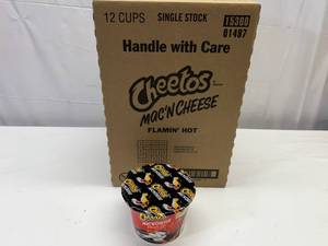 12 cups Cheetos MacN Cheese Flammin Hot