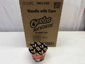 12 cups Cheetos MacN Cheese Flammin Hot