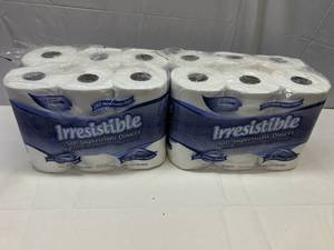 2x12 rolls 2ply Irresistable Toilet Paper