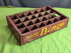 lot 6 image: Vintage Wooden Bingo Soda Crate from St. Cloud
