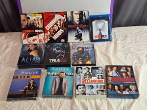 lot 58 image: Lot of 10 DVD Box Sets Including Criminal Minds, House, and Greys Anatomy  - May Not Be Complete Seasons