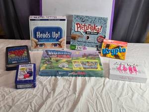 lot 64 image: Collection of 7 Board Games and Card Games Including Heads Up and Krypto