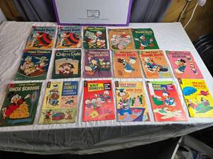 lot 69 image: Collection of Vintage Walt Disney Comics Featuring Donald Duck, Mickey Mouse, and More
