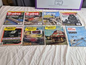lot 84 image: Lot of 8 Vintage Train Magazines including Trains, Classic Trains, and Railroad Model Craftsman