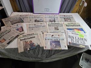 lot 86 image: Collection of Vintage Star Tribune Newspapers Featuring Major Events Mostly 911