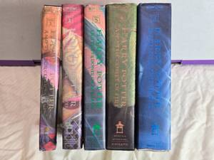 lot 96 image: Collection of 5 Harry Potter Hard Cover Books by J.K. Rowling