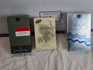 lot 119 image: Collection of 3 Eau de Toilette Sprays - Chairman, Just Blue, Troppo
