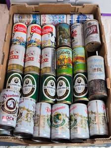 lot 129 image: Vintage Beer Can Collection Featuring Assorted Brands