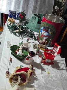 lot 239 image: Assorted Christmas Decor Collection - Figurines, Lights, and More