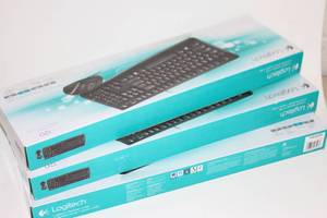 lot 26 image: Lot of 3 - New in Box - Logitech MK120 USB Computer Full-Size Keyboard & Optical Mouse Combo Systems