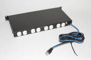 lot 46 image: Middle Atlantic 9-Outlet 15A Rackmount Power Distribution Strip with Basic Surge Protection & Attached 9 Cord