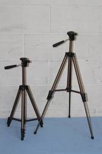 lot 62 image: Lot of 2 - Amazon Basics Camera  Phone  iPad Portable Compact Lightweight Video Tripods