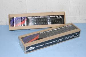 lot 78 image: Lot of 2 - 24-Port Keystone 2-Rack Unit Height 2RU - Blank Keystone Multimedia Patch Panel