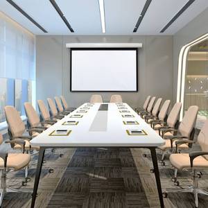 lot 75 image: Draper Acumen E Surface-Mount  Free-Hanging Electric Motorized HDTV Video Projector  Projection Screen