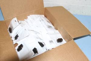 lot 91 image: Lot of 45 PAIRS of NEW Micro USB 90-Degree Angle Male-to-Female Adapters