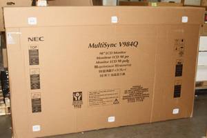 lot 102 image: NEC V984Q Ultra High Definition 98 Professional Display  Monitor  Television