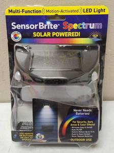lot 19 image: Sensor Brite Spectrum   NEW  Solar Powered - Motion Activated LED Light - (With Remote)