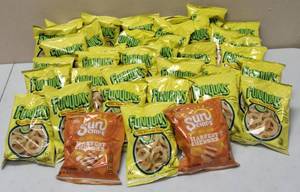 lot 14 image: MIX LOT of Snack Size bags   (35) FUNYUNS & (2) SUNCHIPS