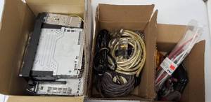 lot 55 image: (5) Car Stereos & Assortment of Electrical Equipment