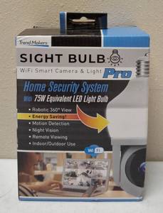 lot 58 image: Sight Bulb Pro   NEW (1) WiFi Smart Camera & Light  650 - 700 Lumen  Microphone & Speaker