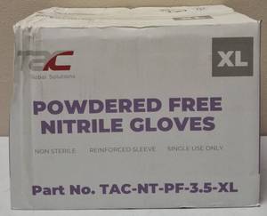 lot 64 image: GLOBAL SOLUTIONS TAC BRAND- POWDER - Free Nitrile Gloves (10 Boxes) SIZE XL