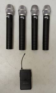 lot 80 image: (4) Oklahoma Sound - Wireless Microphones & (1) BK - 2016  Wireless Transmitter - Power Supply - Frequency 262.9MHz