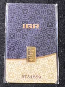 HALF GRAM .999 FINE GOLD IGR BAR