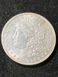 1896 US MORGAN SILVER DOLLAR