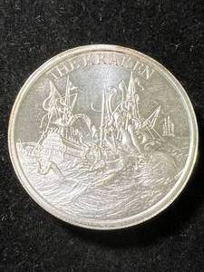 1 TROY OZ .999 FINE SILVER THE KRAKEN ROUND