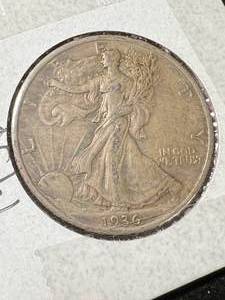1936 US WALKING LIBERTY HALF DOLLAR