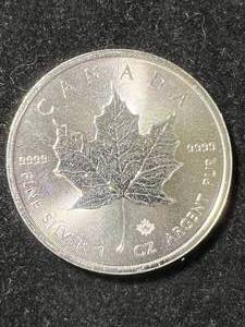 2022 CANADIAN MAPLE LEAF 1 TROY OZ .9999 FINE SILVER