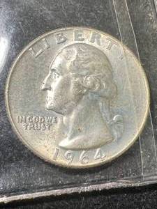 1964 US WASHINGTON QUARTER BU