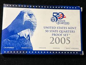 2005 US MINT 50 STATE QUARTERS PROOF SET