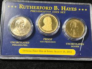 RUTHERFORD B. HAYES PRESIDENTIAL 3 COIN SET