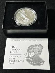 2022 AMERICAN SILVER EAGLE IN ORIGINAL MINT BOX