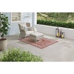 Hampton Bay Red 6 ft. x 9 ft. Medallion IndoorOutdoor Area Rug  Customer Returns See Pictures