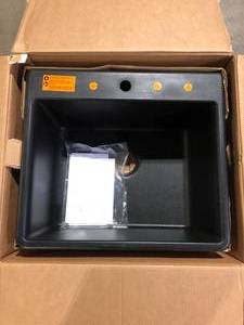 KOHLER Kennon Drop-inUndermount Neoroc Granite Composite 25 in. 1-Hole Single Bowl Kitchen Sink in Matte Black  Customer Returns See Pictures