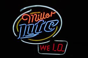 VINTAGE MILLER LITE BEER SIGN