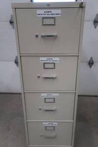 HON 4 DRAWER LOCKING FILE CABINET